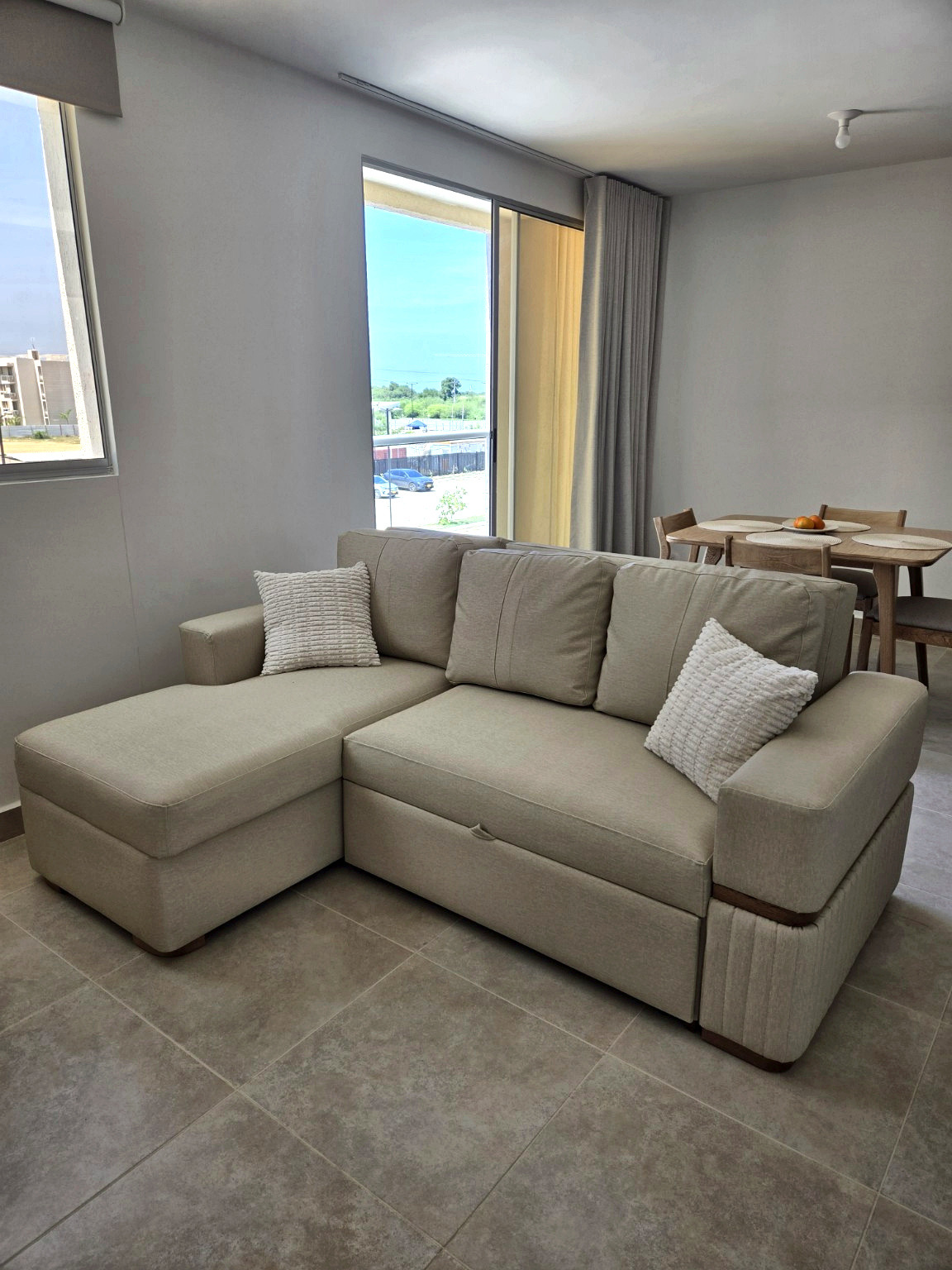 Another view of the Capriella corner sofa and dining area